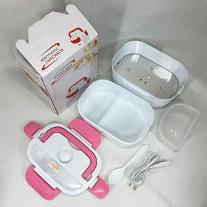 Ланч бокс электрический с подогревом Lunch Heater 220 V Pro, ланч бокс от сети. Цвет: розовый