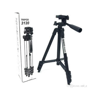 Штатив металлический универсальный для телефона и фотоаппарата Tripod 3110 PRO портативный трипод 0,35-1.02м высота. Цвет: черный
