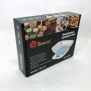 Весы кухонные DOMOTEC MS-125 Plastic, точные кухонные весы, весы для взвешивания продуктов. Цвет: зеленый