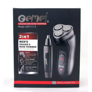 Триммер для стрижки бороды триммер для носа, электробритва 3 в 1 GEMEI GM-7113, Триммер беспроводной