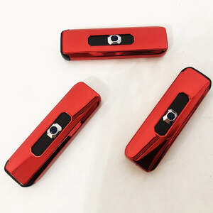 Зажигалка электрическая, электронная зажигалка спиральная подарочная, сенсорная USB. Цвет: красный