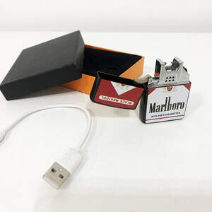 Электрозажигалка дуговая от USB (ZGP 21 Мальборо) сенсорная зажигалка на аккумуляторе