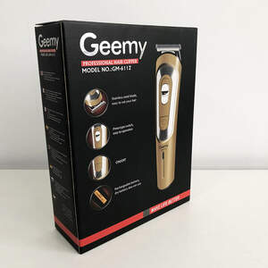 Беспроводная машинка для стрижки волос GEMEI GM-6112 аккумуляторная. Цвет: золотой