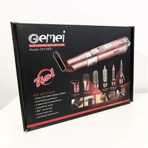 Щипцы фен для волос мультистайлер GEMEI GM-4831 7в1, классический фен для волос, мощный фен для волос