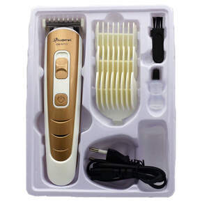 Машинка для стрижки волос Gemei GM-6113 аккумуляторная, машинка мужская для бритья. Цвет: золотой