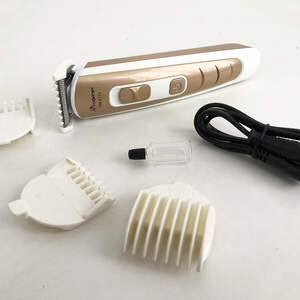 Машинка для стрижки волос Gemei GM-6113 аккумуляторная, машинка мужская для бритья. Цвет: золотой