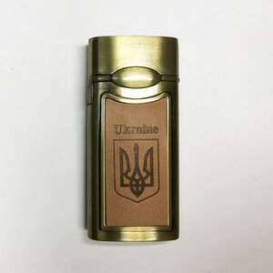 Турбо-зажигалка карманная Украина 66816, ветрозащитная зажигалка, подарочные зажигалки